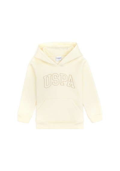 U.S. Polo Assn. Kız Çocuk Krem Kapüşonlu Şardonlu Basic Sweatshirt 50314311-VR256