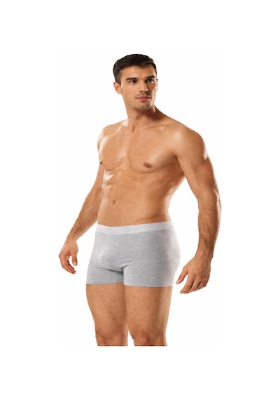 6 Adet Erkek Likralı Elastan Boxer Gri Renk // 6 Adet Gri