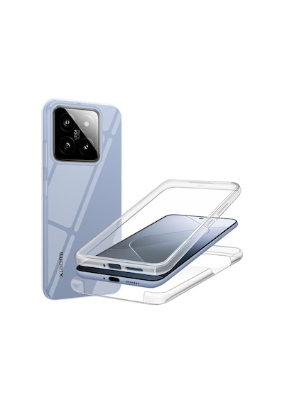 Teknomoda Xiaomi 14 Kılıf 360 Şeffaf Ön Arka Korumalı Şeffaf Silikon