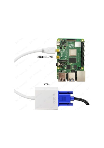 Micro Hdmı To Vga Ses Destekli Çevirici Adaptör