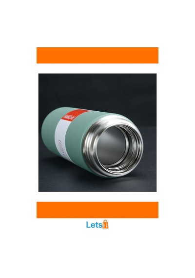 Paslanmaz Çelik 500ml Termos Ve 3 Adet Bardaklı Set Çok Renkli