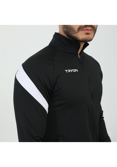 Siyah - Beyaz Tryon Erkek Futbol Kamp Sweat Kamp Eşofman Evo Pro 1018055 Siyah