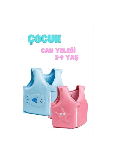 2-9 Yaş Pembe Kuyruklu Sünger Yüzme Can Yeleği Çocuklar İçin Yüzdürme Ekipmanı Havuz Can Simidi