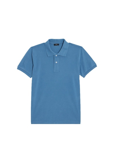 Tudors Erkek 5'li Paket Siyah-gri-lacivert-mavi-bordo Slim Fit Dar Kesim Pamuklu Düz Pike Polo Yaka Tişört-50787 Çok Renkli