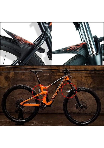 Asistan Drox Çamurluk Mtb Bisiklet Çamurluk Trekking Ön Veya Arkaya Takılabilir Mor Renk Siyah - Gri