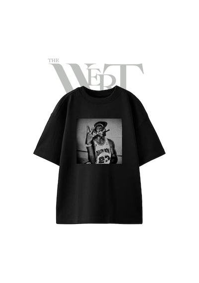 Thewert Michael Jordan Death Row Tasarım Baskılı Ünisex Siyah Oversize T-shirt