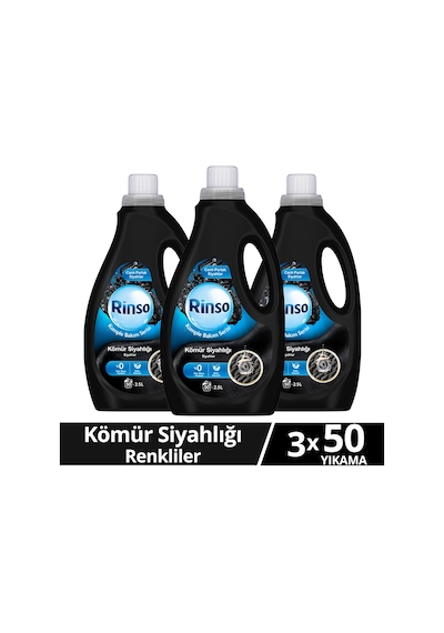 Rinso Sıvı Çamaşır Deterjanı Kömür Siyahlığı Komple Bakım 2.5 L X3 Diğer