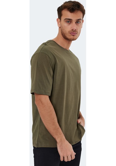 Slazenger KAISER IN Oversize Erkek Oversıze Haki Tişört