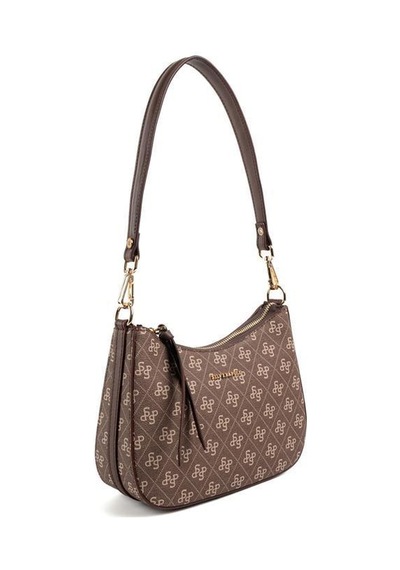 Silver Polo Sp1259 Kadın Omuz Çantası Monogram Kahve-kahve
