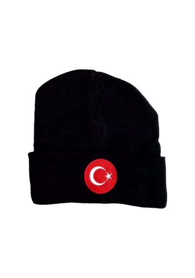 Salarticaret Lacivert Bere Türk Bayraklı Kışlık Akrilik Bere