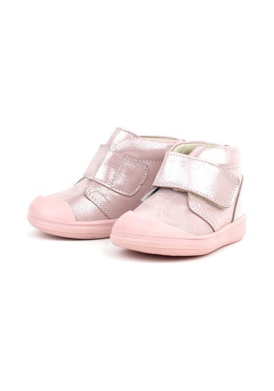 Rakerplus Yoohoo Hakiki Deri Pembe Simli Cırtlı Kız Bebek Bot Pembe