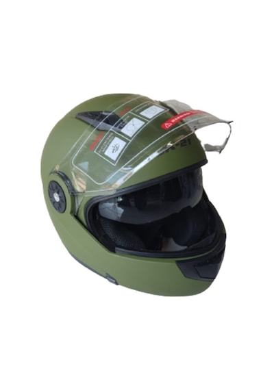Jeıkaı Jk-21 Çene Açılır Güneş Vizörlü Mat Yeşil Kask