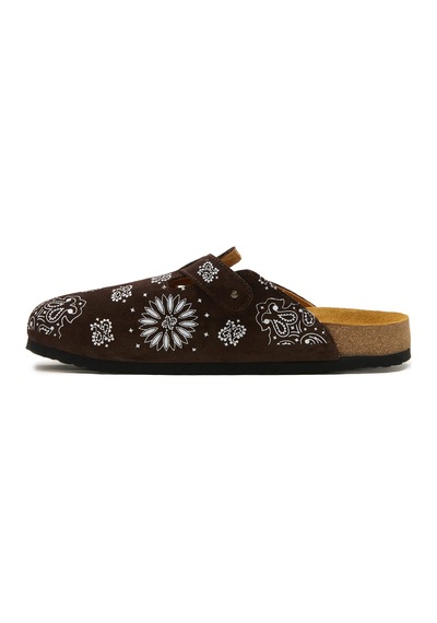 Comfortfusse Folk Capri - Erkek Ortopedik Deri Sabo Terlik Kahverengi Süet Deri