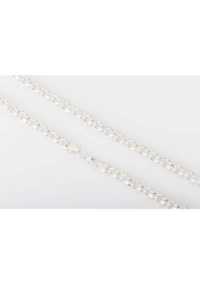925 Ayar Gümüş Yuvarlak Model Unisex Doc Zincir Kolye 4 Mm