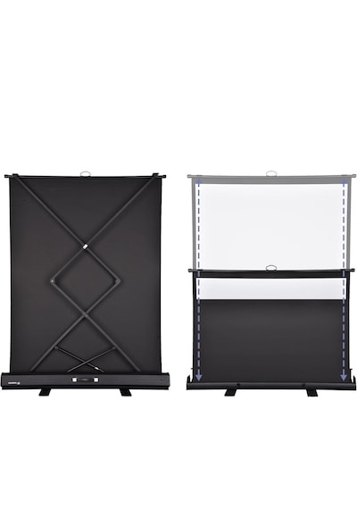 Peak 142x107cm Taşınabilir Portatif Pull Up Floor Projeksiyon Per