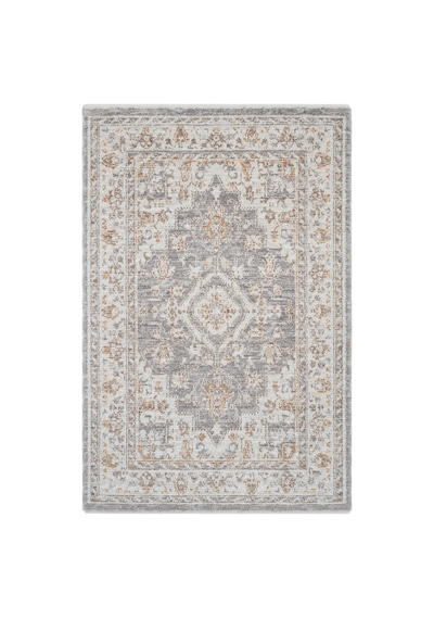 Cool Halı Belina Krem Gri Etnik Desen Vintage Halı Klasik Dokuma Bukle Ev Oturma Odası Salon Halısı