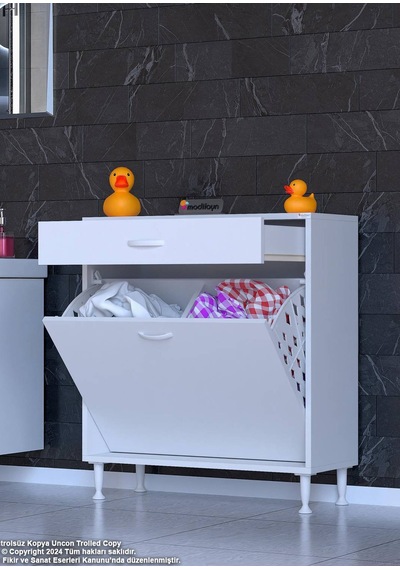 Eliusta Asil 80 Cm Kirli Çamaşır Sepetli Banyo Dolabı 1 Çekmeceli Mutfak Çok Amaçlı Dolap 80x88x32,5 Cm Beyaz Eliusta Asil 80 Cm Kirli Çamaşır Sepetli Banyo Dolabı 1 Çekmeceli Mutfak Çok Amaçlı Dolap 80x88x32,5 Cm Beyaz