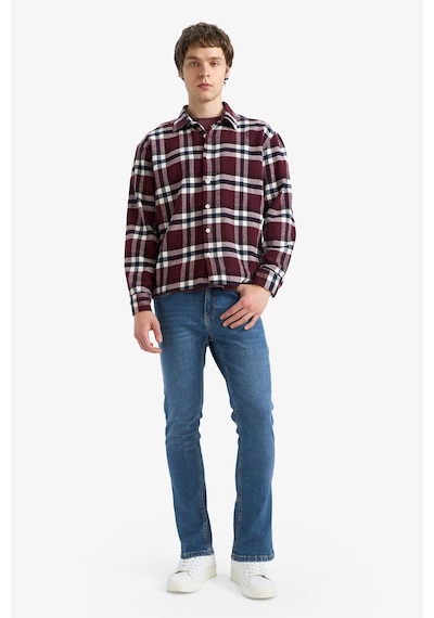 Defacto Boxy Fit Flanel Gömlek G7504ax26spbr230 Bordo-br230