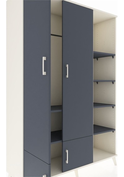 Hyperion Dolap 6 Raflı 4 Kapaklı Tek Askılı 132x44x195 Aytaşı-antrasit/antrasit Antrasıt/antrasıt Hyperion Dolap 6 Raflı 4 Kapaklı Tek Askılı 132x44x195 Aytaşı-antrasit/antrasit Antrasıt/antrasıt