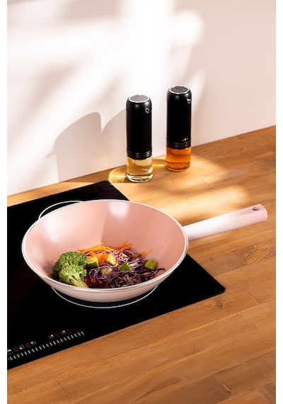 Emsan Swiss Crystal Wok Tava 28 CM Pembe