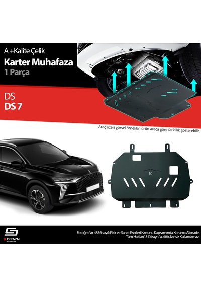 S-dizayn Ds Ds7 Çelik Karter Muhafaza Koruma 2017 Üzeri A+ Kalite