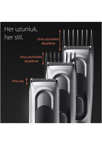 Braun Series 7 Hc7390, Erkekler İçin 17 Uzunluk Ayarına Sahip Saç Kesme Makinesi