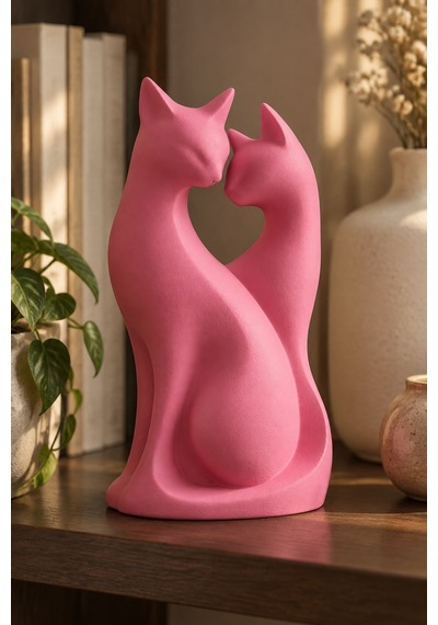 Kedi Çifti Biblo Minimalist Dekorasyon 85046407