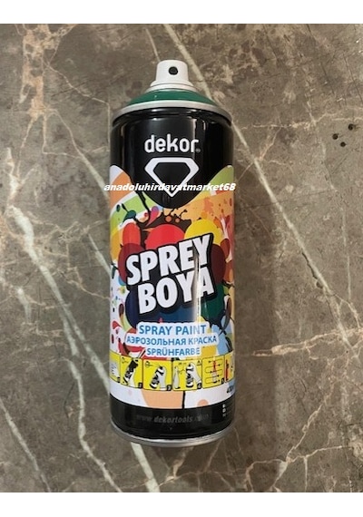 Dekor Pro 400ml Yeşil Renk Sprey Boya Koyu Yeşil Sprey Boya Yüksek Kalite 6016 Yeşil 6016