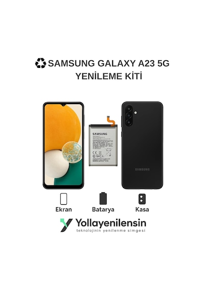 Samsung Uyumlu Galaxy A23 5g  Kiti Ekran + Batarya + Arka Kasa e Eş Değer Kalite Parçal
