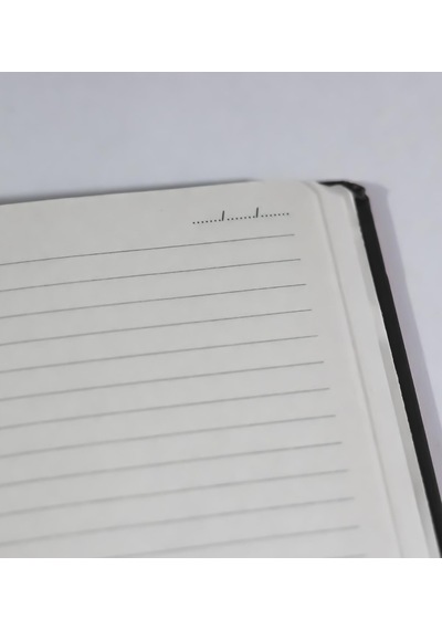 Kişiye Özel Siyah Renk Kapaklı Lastikli Çizgili Defter, Not Defteri