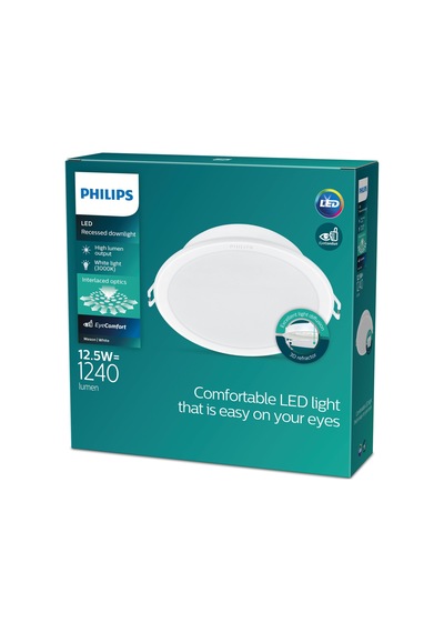 Philips Meson Tavan Gömme Spot 12.5W 1240 Lumen 3000K Sarı Işık (125mm delikler için uygundur)
