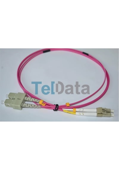 Teldata Tld-sclcom41 Sc-upc-lc-upc Mm Dx Om4 1 Metre Fıber Optık Patchcord