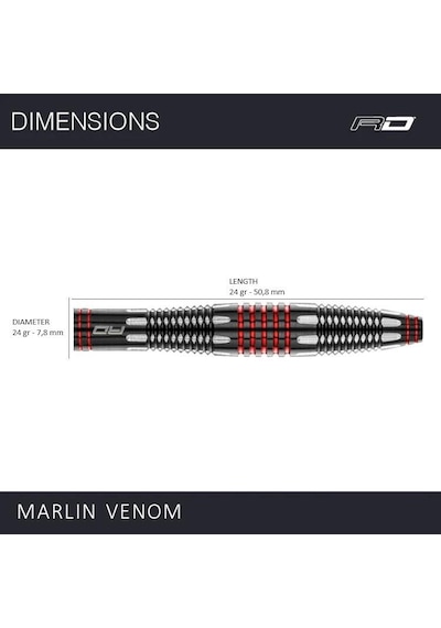 Red Dragon Marlin Venom % 90 Tungsten Çelik Uçlu Dart Oku