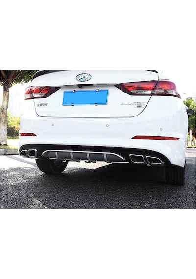 Hyundai Elantra Difüzör 2016-2017-2018 Arka Tampon Plastik Düz