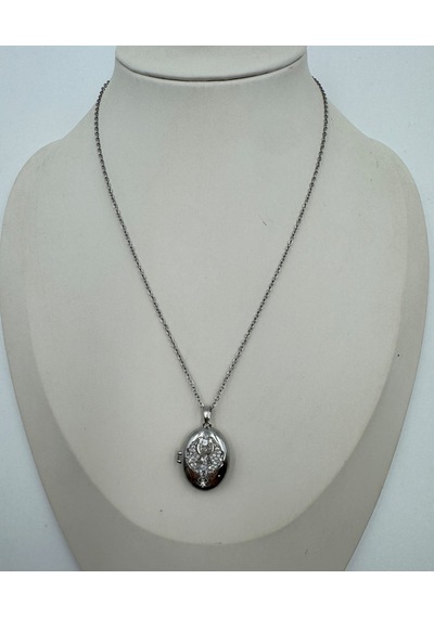 Anka Kuşu Detaylı Silver Secret Işıltılı Hatıra Gümüş Renk Taşlı Oval Açılır-kapanır Madalyon 316l Paslanmaz Çelik 40-45 Cm Kolye Renkli Anka Kuşu Detaylı Silver Secret Işıltılı Hatıra Gümüş Renk Taşlı Oval Açılır-kapanır Madalyon 316l Paslanmaz Çelik 40-45 Cm Kolye Renkli