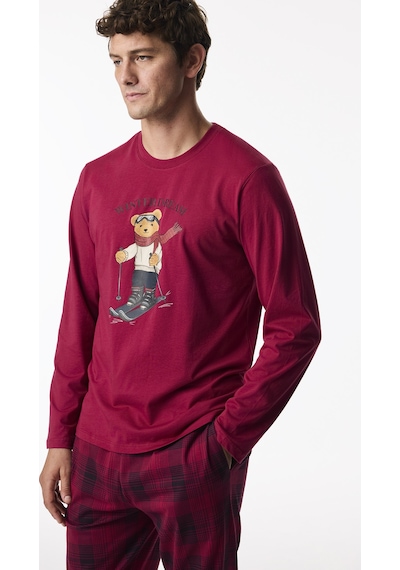 Penti Erkek Ski Dream Ayı Desenli Pantolon Uzun Kollu Pijama Takımı Çok Renkli