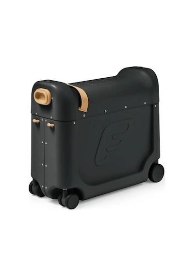 Stokke Jetkids Bedbox, Uçak Koltuklarına Uyumlu Binilebilir Çocuk Valizi Siyah