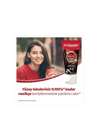 Colgate Optic White Kahve Çay ve Tütün Kullananlar İçin Diş Macunu 50 ML