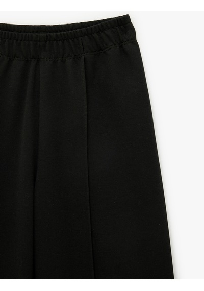 Koton Beli Lastikli Basic Eşofman Altı Siyah 7wkg40123ak