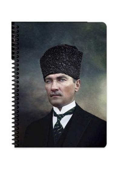 Keskin Atatürk Ve Bayrak Spiralli Defter 80 Yap.16x22 Kareli Karton Kap. Çok Renkli
