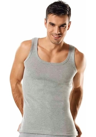 Tutku Erkek Ribana Askılı Atlet 2'li Paket Beden 5 Xl Gri