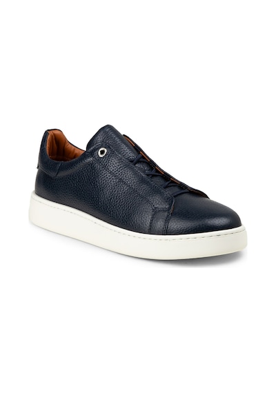 Deery Erkek Gizli Bağcıklı Hakiki Deri Lacivert Sneaker - 04444mlcve01