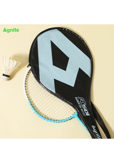 Agnıte Er501 Badminton Raketi Demir Alaşımlı Tekli Paket Mavi/yeşil