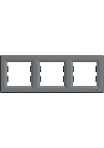 Schneider EPH5800362 Asfora 3'lü Yatay Çerçeve Çelik