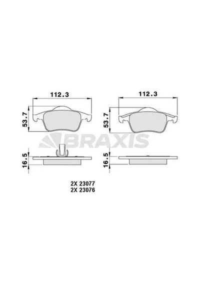 Volvo S60 D5 Arka Fren Balatasi 2005-2010 Braxıs Aa0203