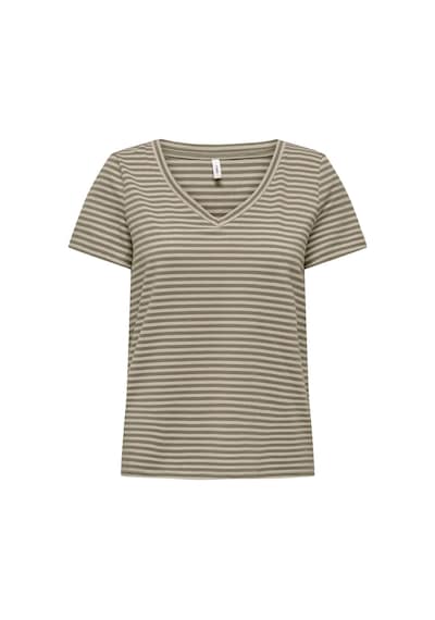 Only Onlvenus S/s V-neck Shine Top Jrs Kadın T-shirt 15368929 Yeşil