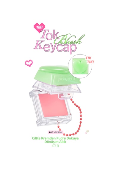 Ciltte Kremden Pudra Dokuya Dönüşen Allık Perıpera Tok Blush Keycap 06 Y2k Kiss