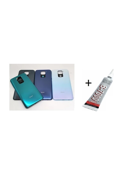 Redmi Note 9 Arka Batarya Pil Kapağı Siyah B7000 15 Ml Yapıştırıcı
