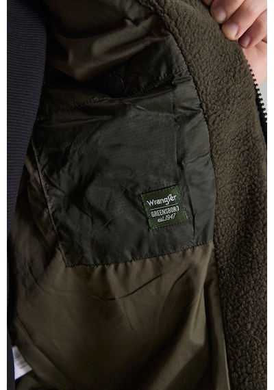 Wrangler Regular Fit Normal Kesim Sherpa Detaylı Haki Kapitone Mont W242644801 Khaki
