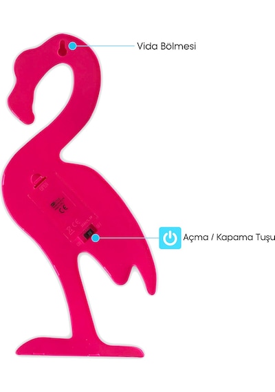Asonplus Flamingo Dekoratif Led Işık-gece Lambası-aydınlatma Fuşya